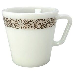 Pyrex Coffee Mug Cup Corning NY USA MCM VTG Pattern Woodland